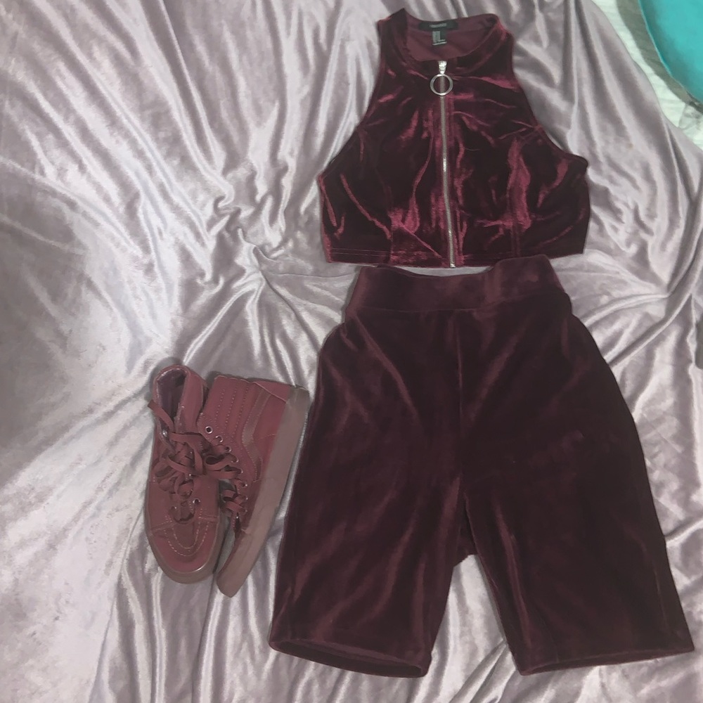Velvetine biker set